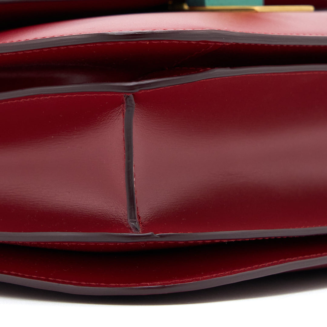 Celine Medium Classic Box Bag Calfskin Red