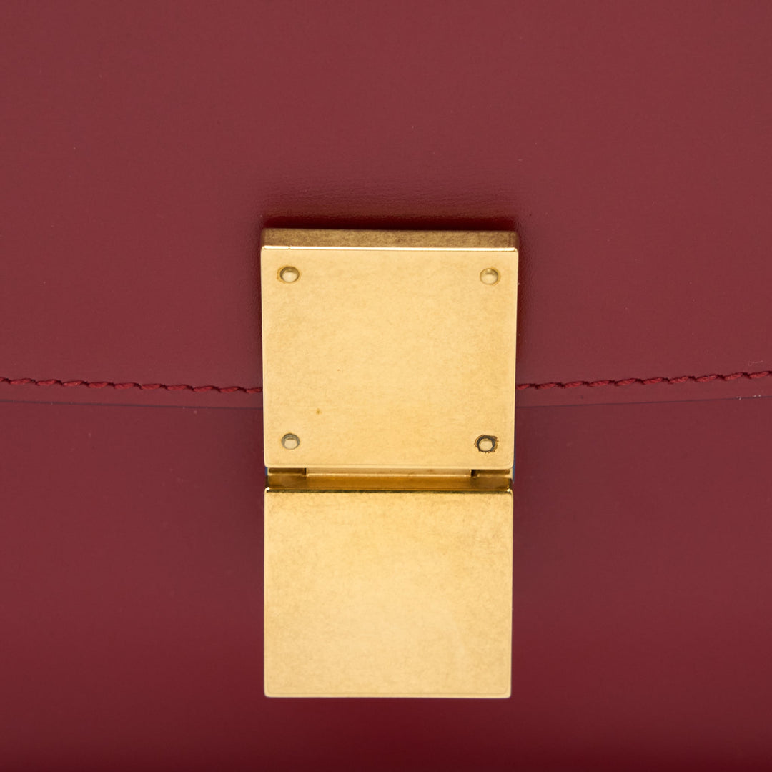 Celine Medium Classic Box Bag Calfskin Red