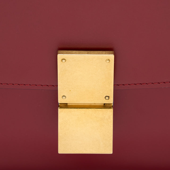 Celine Medium Classic Box Bag Calfskin Red