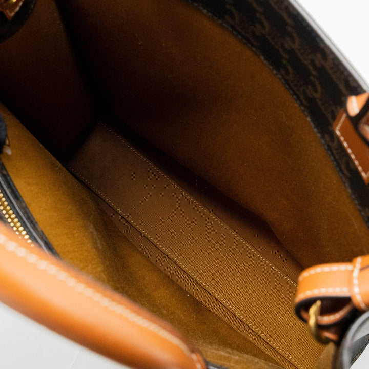 Top Quality Celine Small Cabas Vertical In Triomphe Canvas/Calfskin Tan