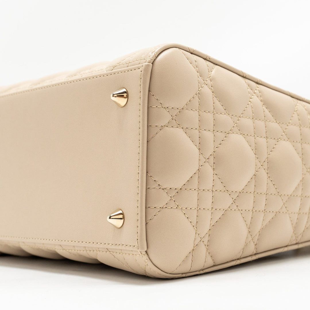 Top quality Dior Medium Lady Top quality Dior Lambskin Beige/Blue