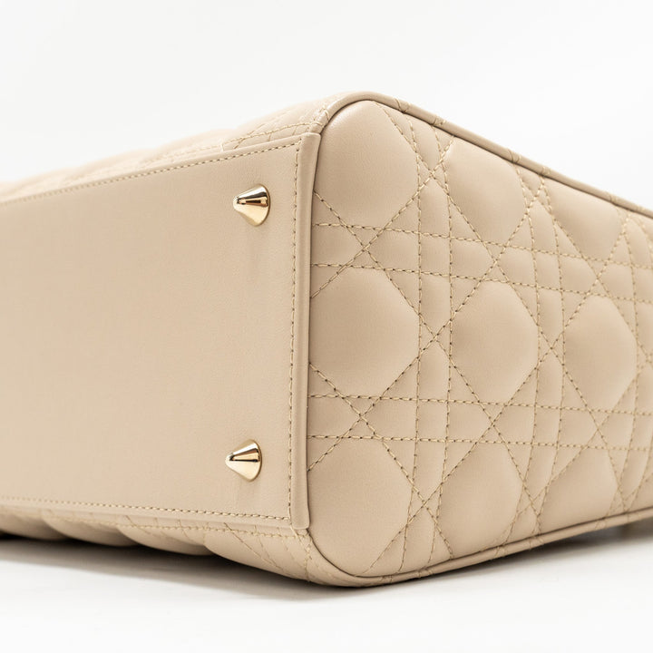 Top quality Dior Medium Lady Top quality Dior Lambskin Beige/Blue