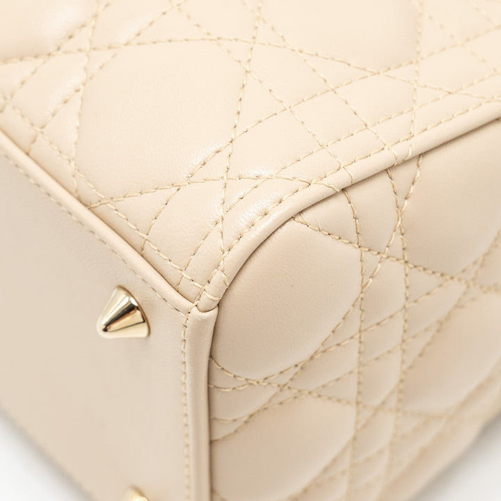 Top quality Dior Medium Lady Top quality Dior Lambskin Beige/Blue