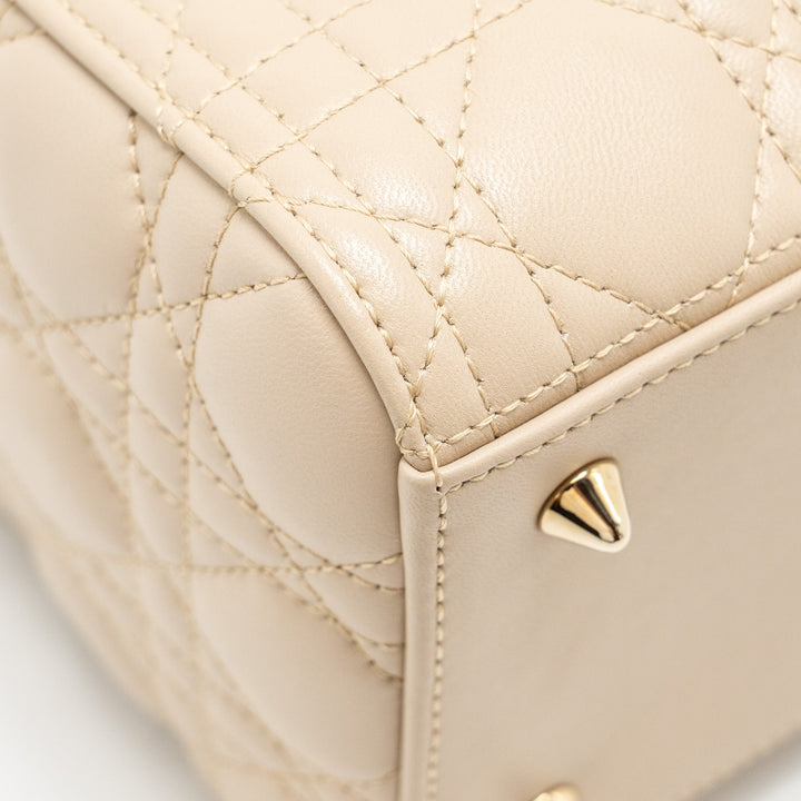 Top quality Dior Medium Lady Top quality Dior Lambskin Beige/Blue