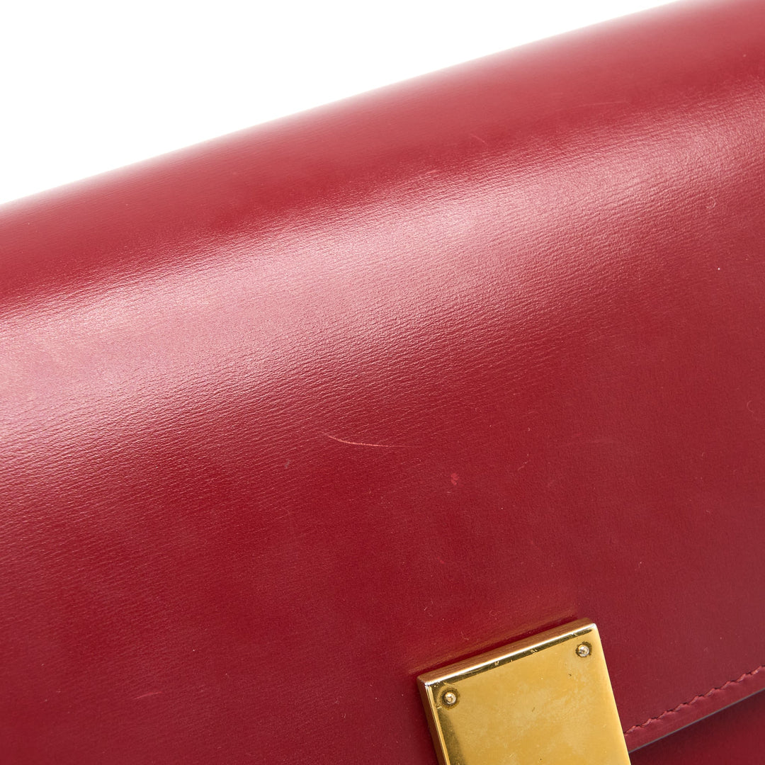 Celine Medium Classic Box Bag Calfskin Red