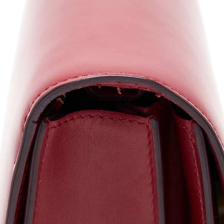 Celine Medium Classic Box Bag Calfskin Red