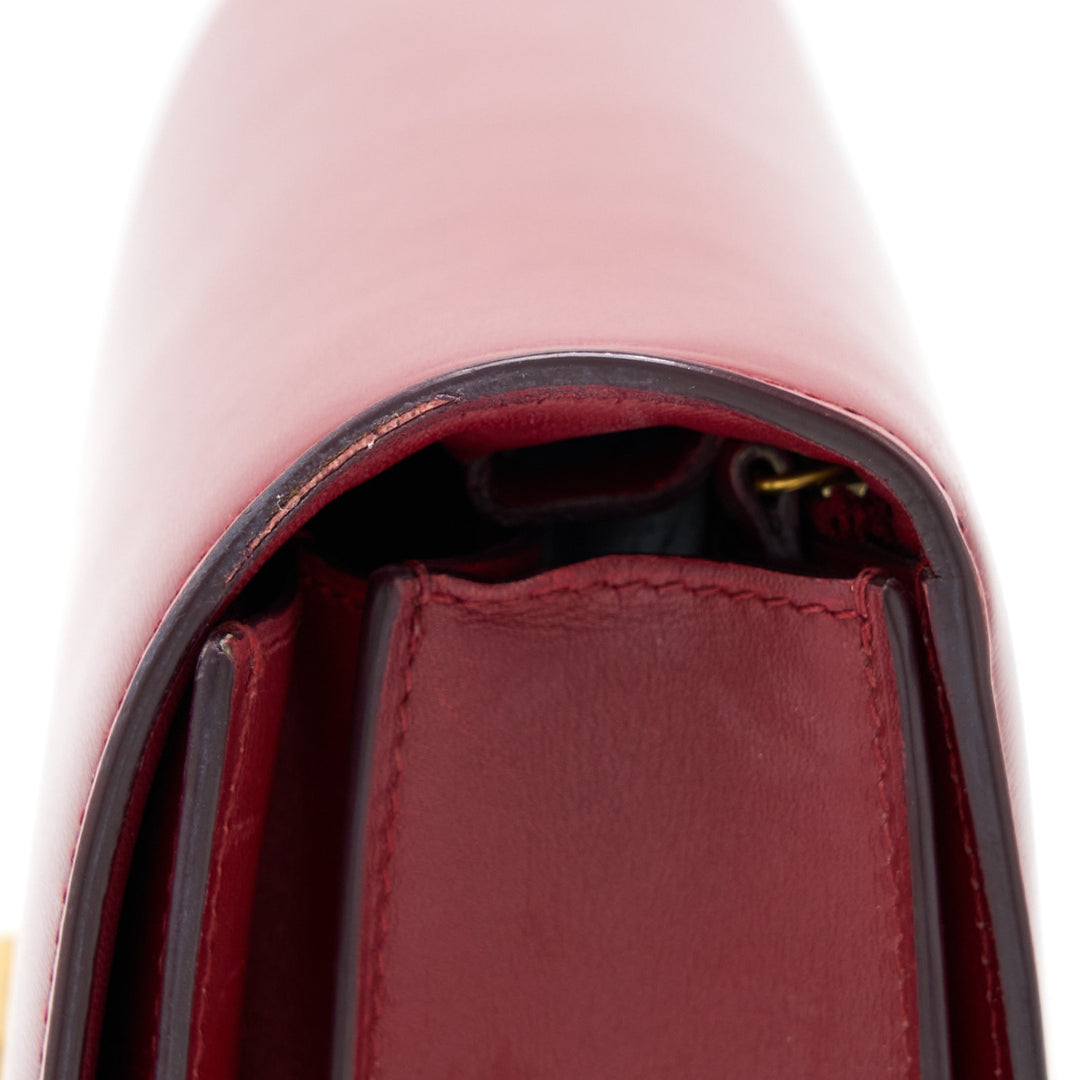 Celine Medium Classic Box Bag Calfskin Red