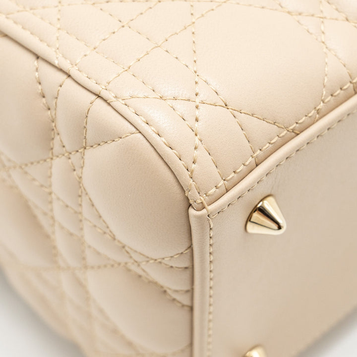 Top quality Dior Medium Lady Top quality Dior Lambskin Beige/Blue