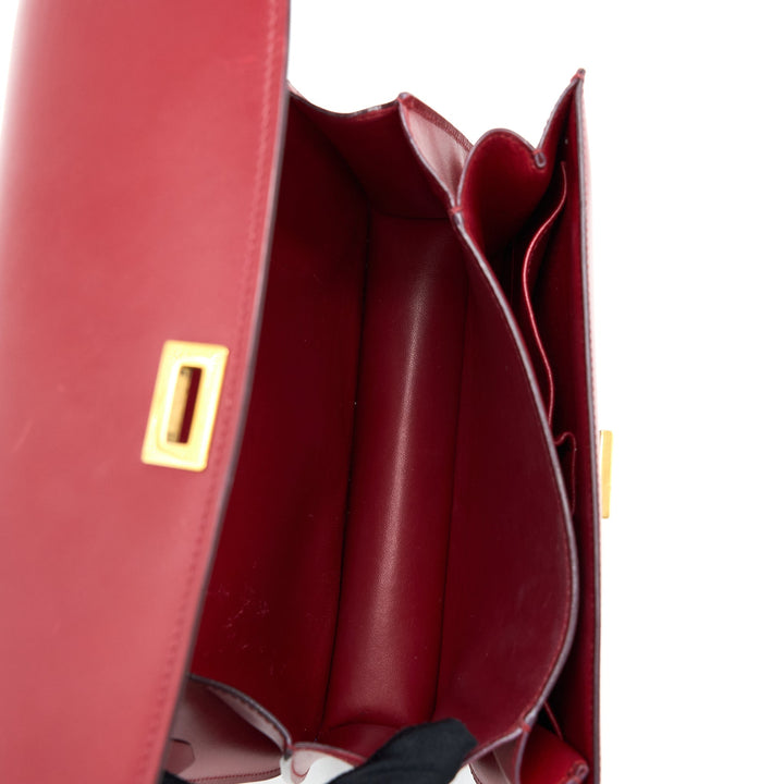 Celine Medium Classic Box Bag Calfskin Red