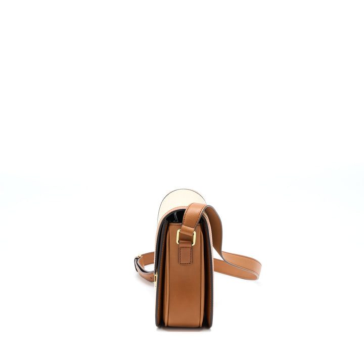 Celine Medium Triomphe Bag in Textile Natural Calfskin