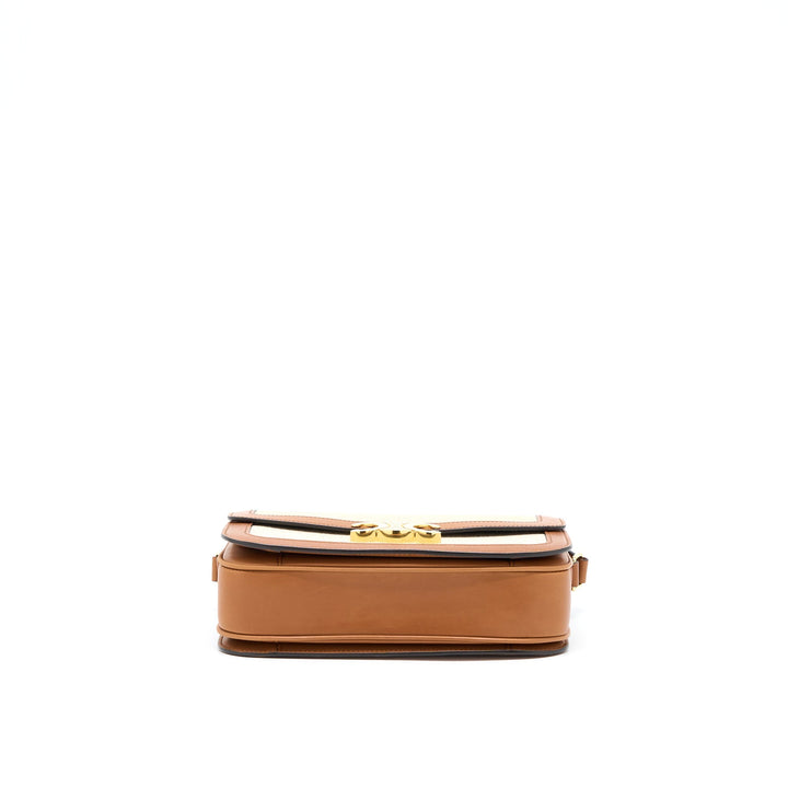 Celine Medium Triomphe Bag in Textile Natural Calfskin