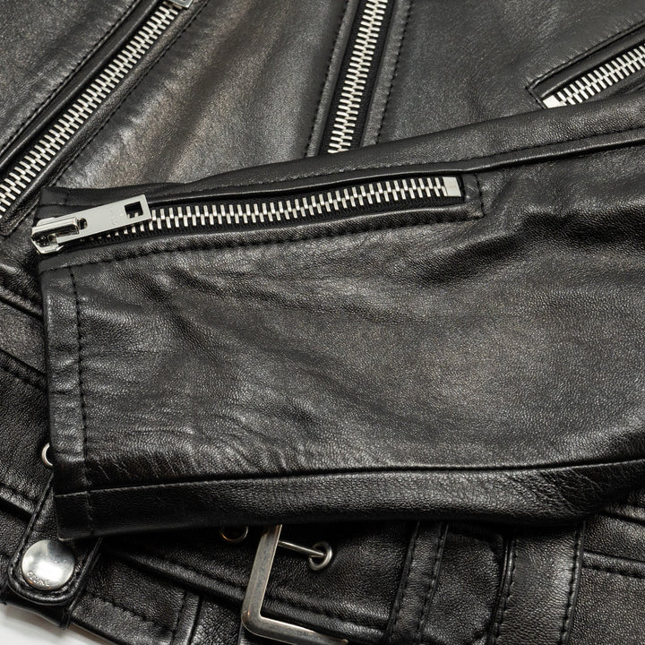 Top Quality Celine Size 38 Classic Biker Jacket Lambskin Black