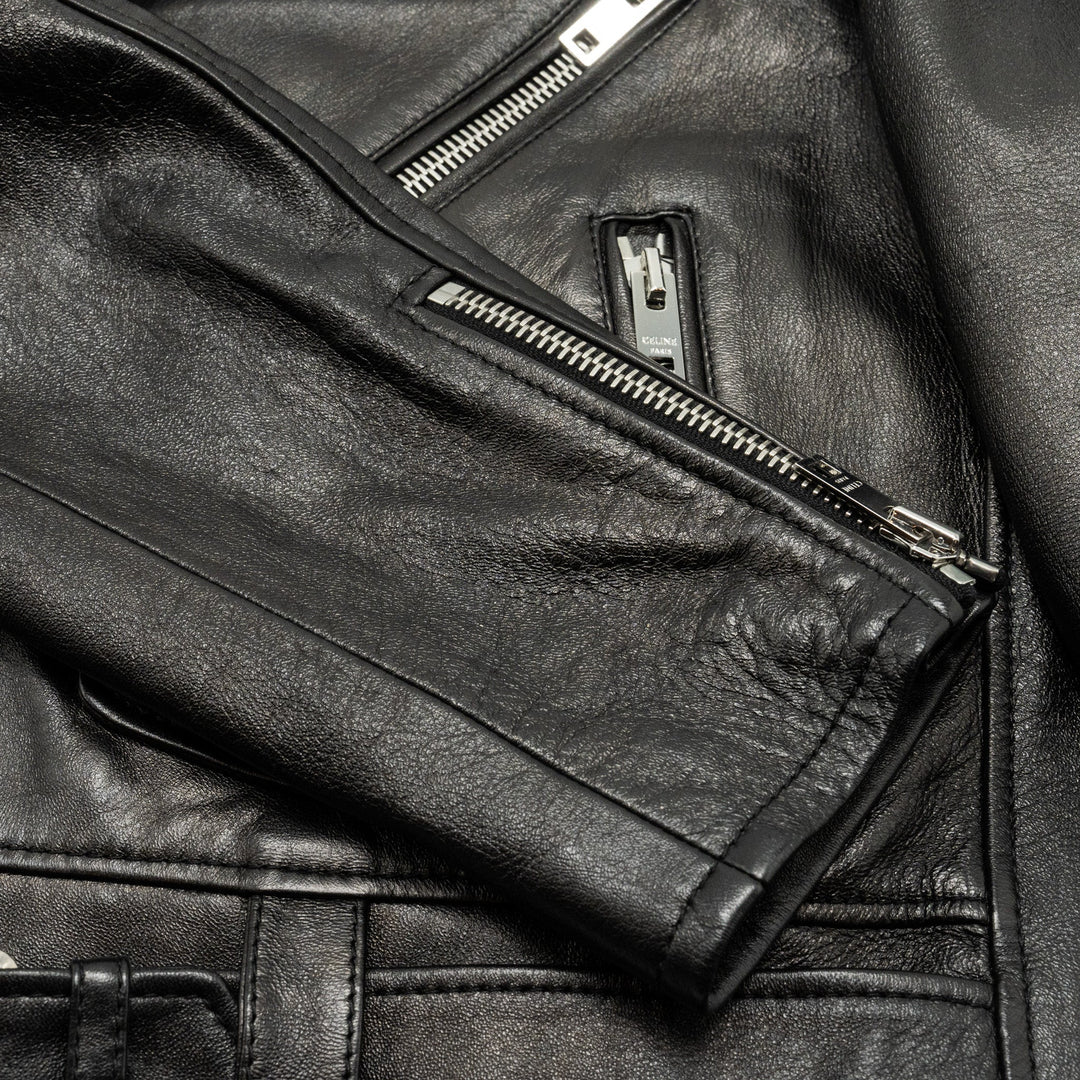 Top Quality Celine Size 38 Classic Biker Jacket Lambskin Black