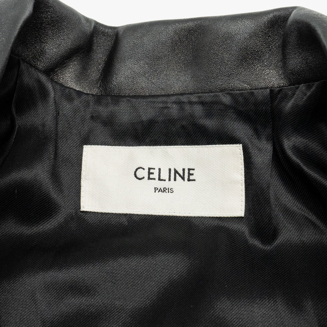 Top Quality Celine Size 38 Classic Biker Jacket Lambskin Black