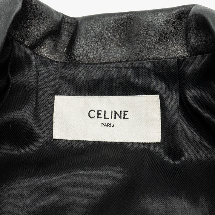 Top Quality Celine Size 38 Classic Biker Jacket Lambskin Black