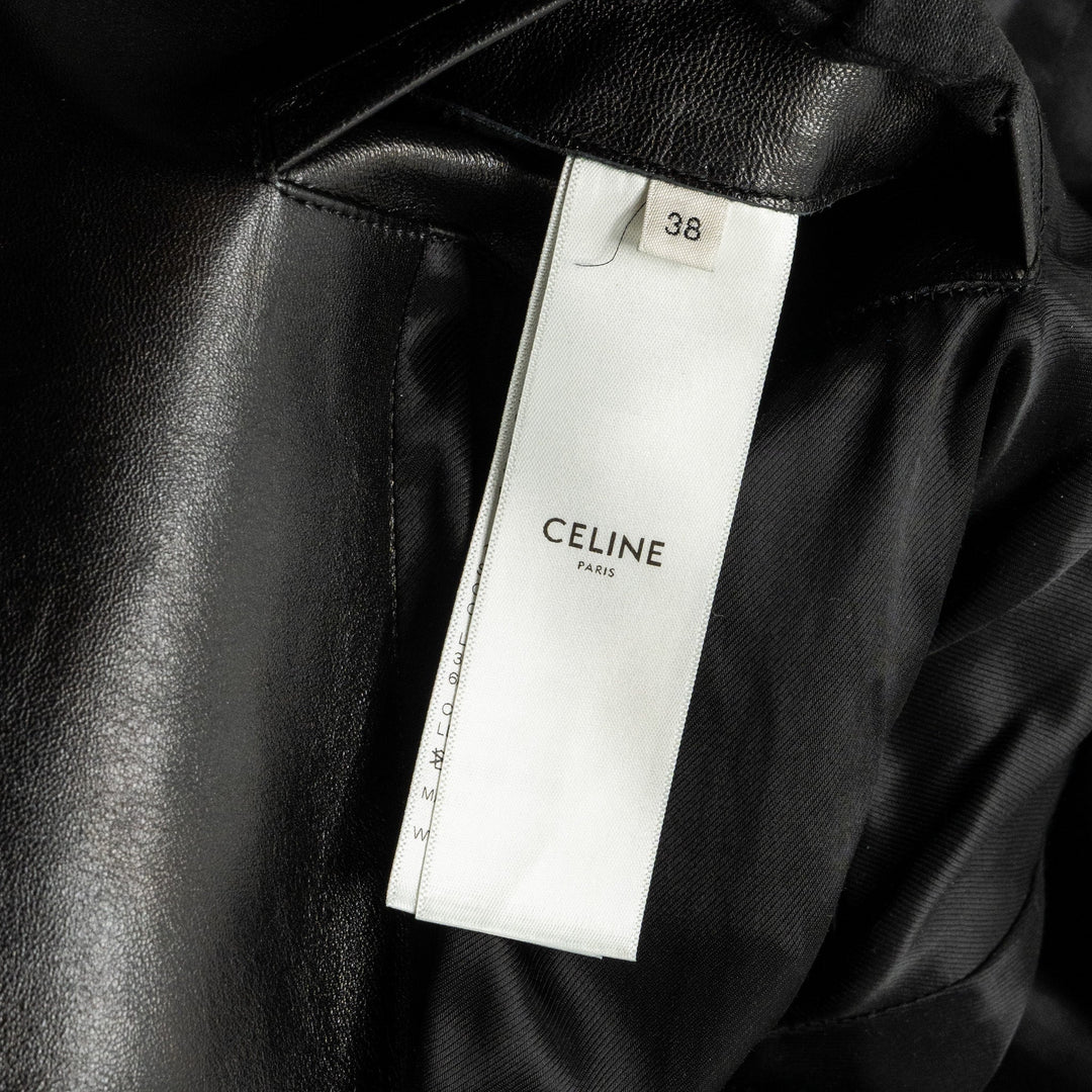 Top Quality Celine Size 38 Classic Biker Jacket Lambskin Black