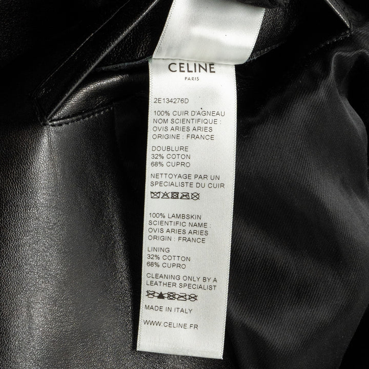 Top Quality Celine Size 38 Classic Biker Jacket Lambskin Black