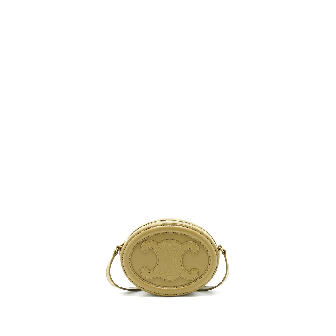 Celine Crossbody Oval Purse Calfskin Olive