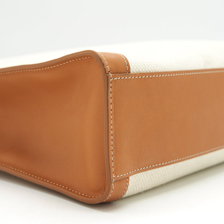 Top Quality Celine small Vertical Cabas Canvas with Top Quality Celine print and calfskin