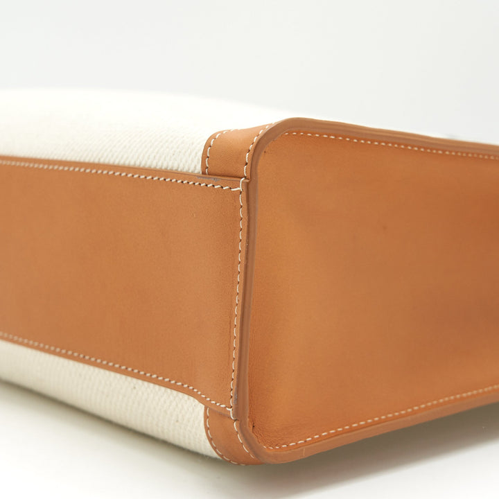 Top Quality Celine small Vertical Cabas Canvas with Top Quality Celine print and calfskin