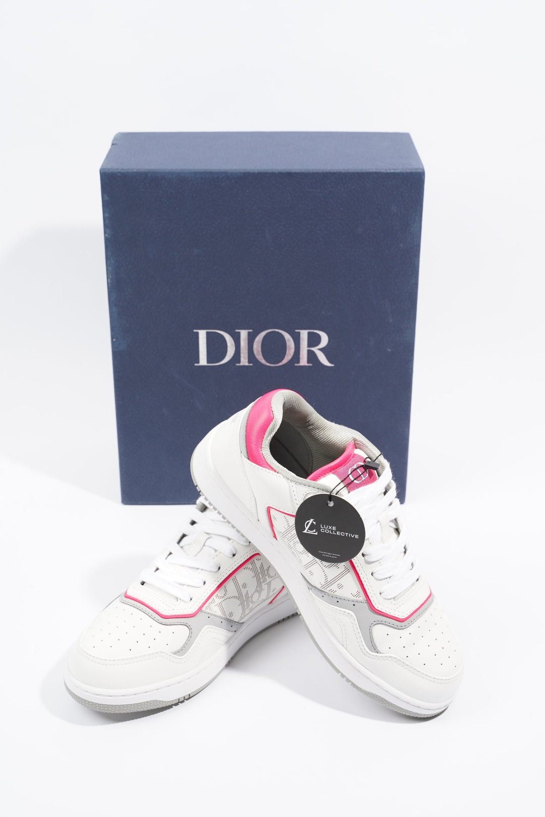 Christian Dior Womens B27 White / Grey / Pink EU 37 / UK 4
