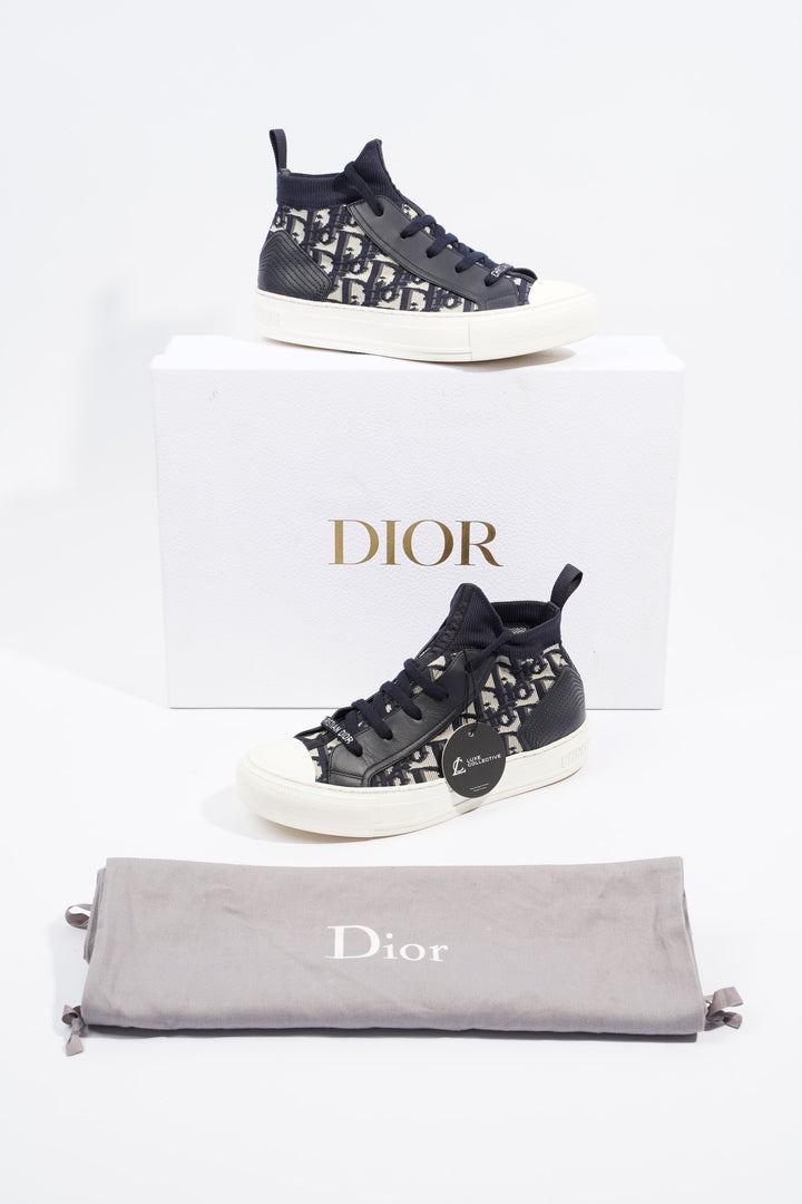 Christian Dior Womens Walk n' Dior Oblique Navy / White EU 37.5 / UK 4.5