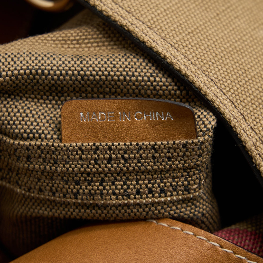 Burberry Bucket Bag Canvas Multicolour GHW