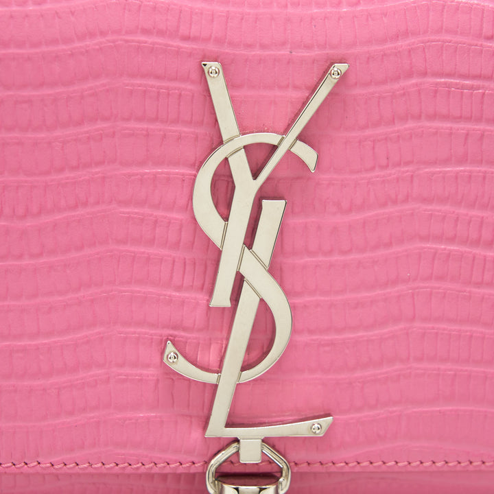 Saint Laurent / YSL Mini Kate Tassel Embossed Calfskin Pink SHW