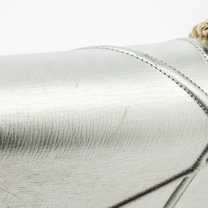 Top quality Dior Top quality Diorama Bag Goatskin Metallic Silver