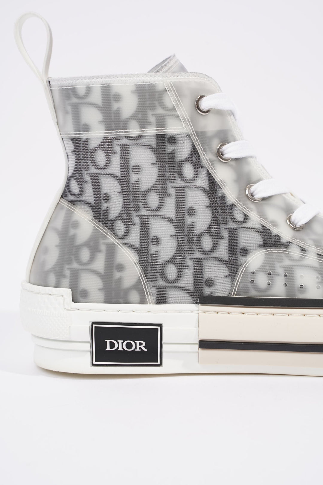 Christian Dior Womens B23 High Top Oblique Black / White EU 42 / UK 9