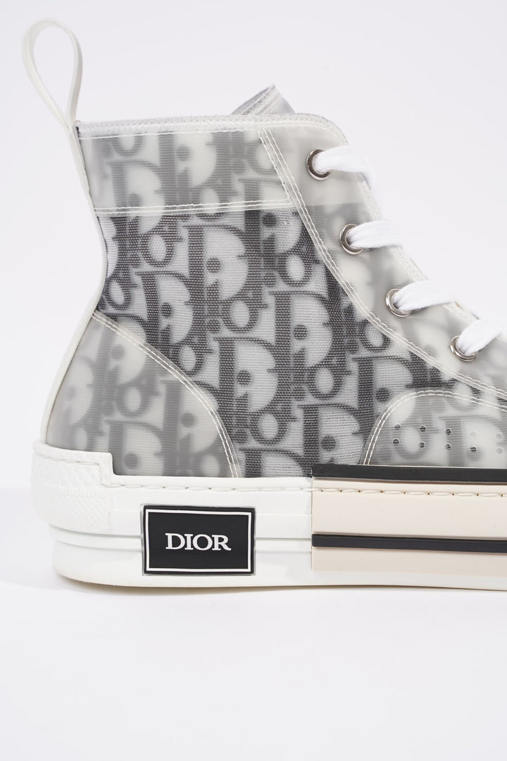Christian Dior Womens B23 High Top Oblique Black / White EU 42 / UK 9