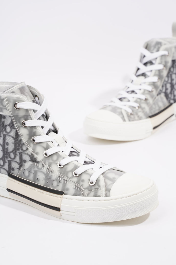 Christian Dior Womens B23 High Top Oblique Black / White EU 42 / UK 9