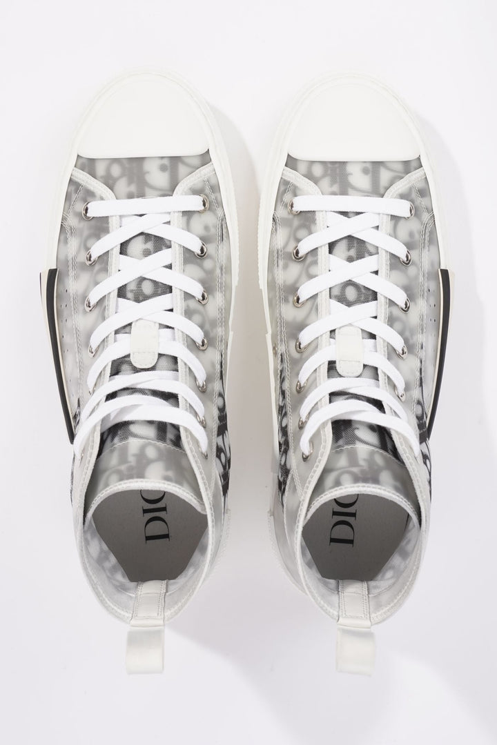 Christian Dior Womens B23 High Top Oblique Black / White EU 42 / UK 9