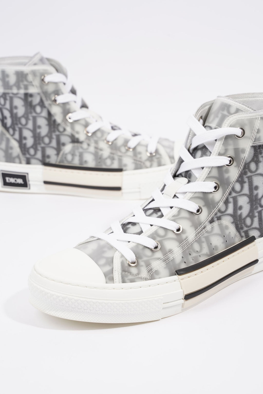 Christian Dior Womens B23 High Top Oblique Black / White EU 42 / UK 9