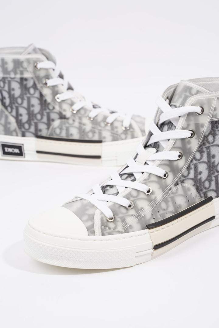 Christian Dior Womens B23 High Top Oblique Black / White EU 42 / UK 9