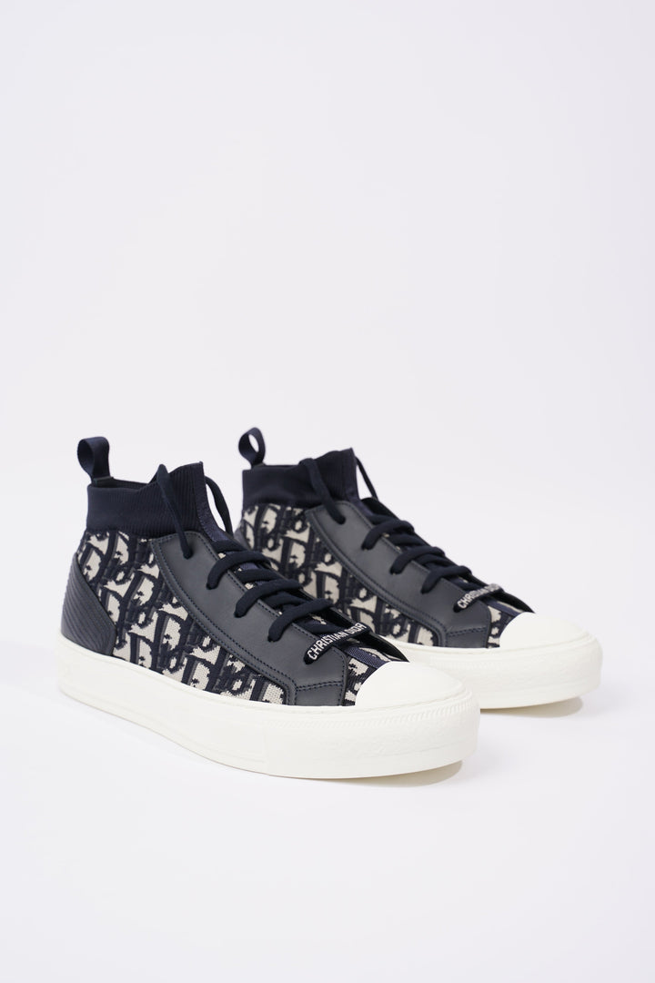 Christian Dior Womens Walk n' Dior High Top Navy / White EU 40 / UK 7