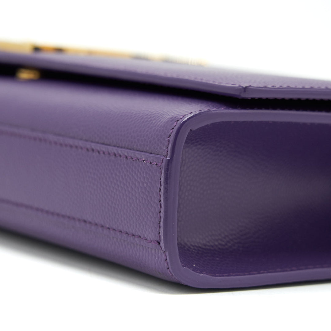Saint Laurent/YSL Clutch Caviar Purple GHW