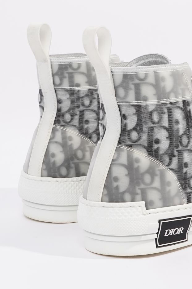 Christian Dior Womens B23 High Top Oblique Black / White EU 42 / UK 9
