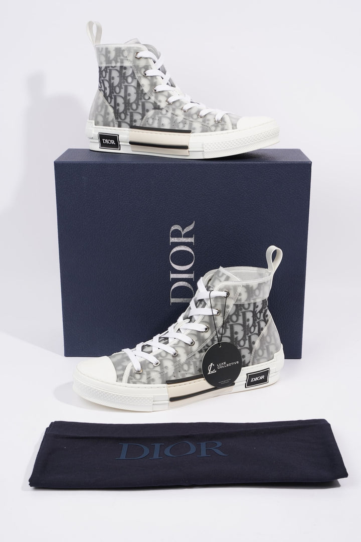 Christian Dior Womens B23 High Top Oblique Black / White EU 42 / UK 9