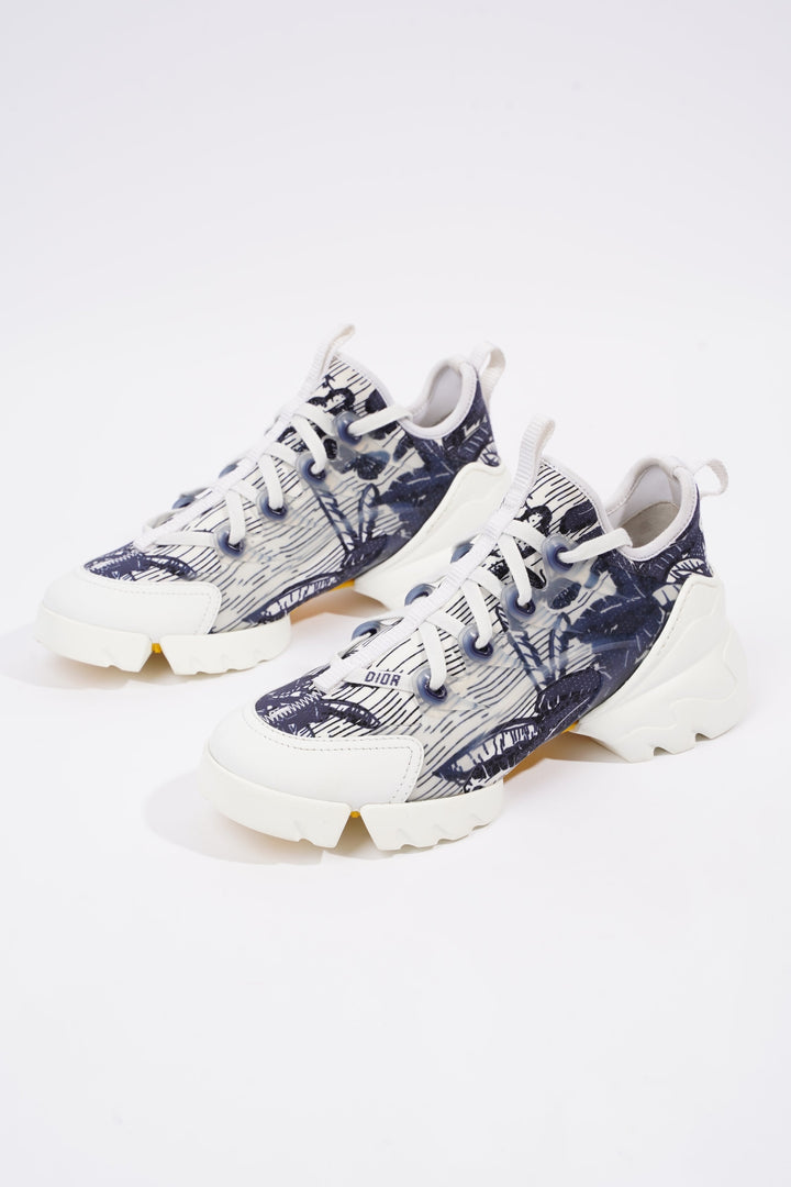 Christian Dior Womens D-Connect White / Blue EU 36.5 / UK 3.5