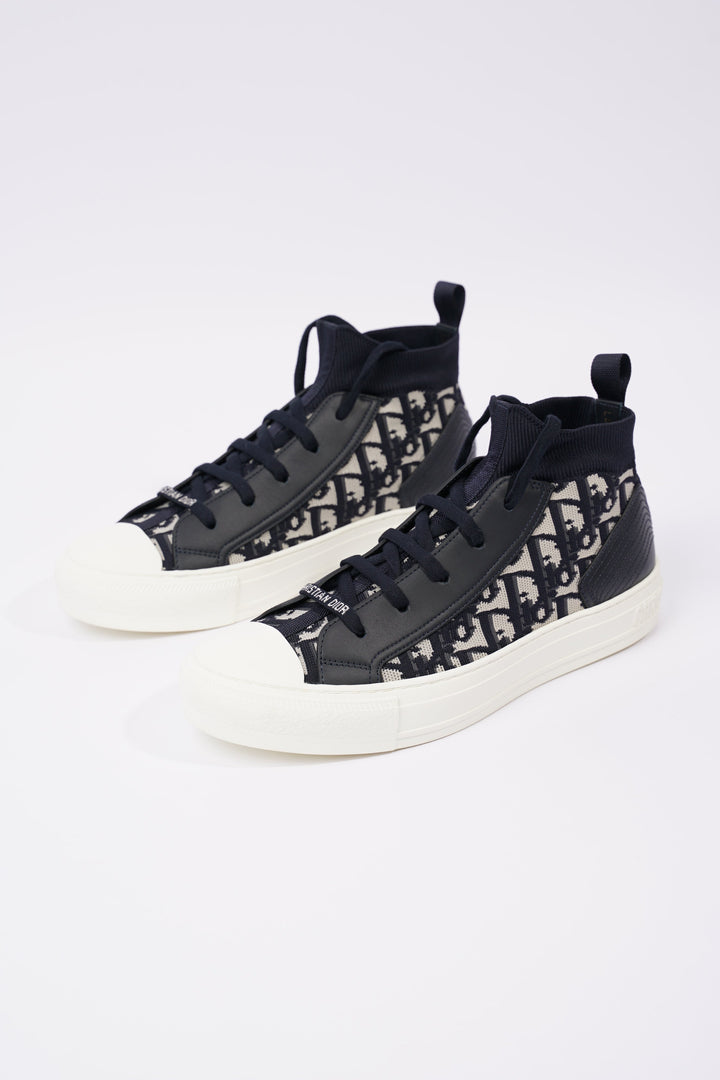 Christian Dior Womens Walk n' Dior High Top Navy / White EU 40 / UK 7
