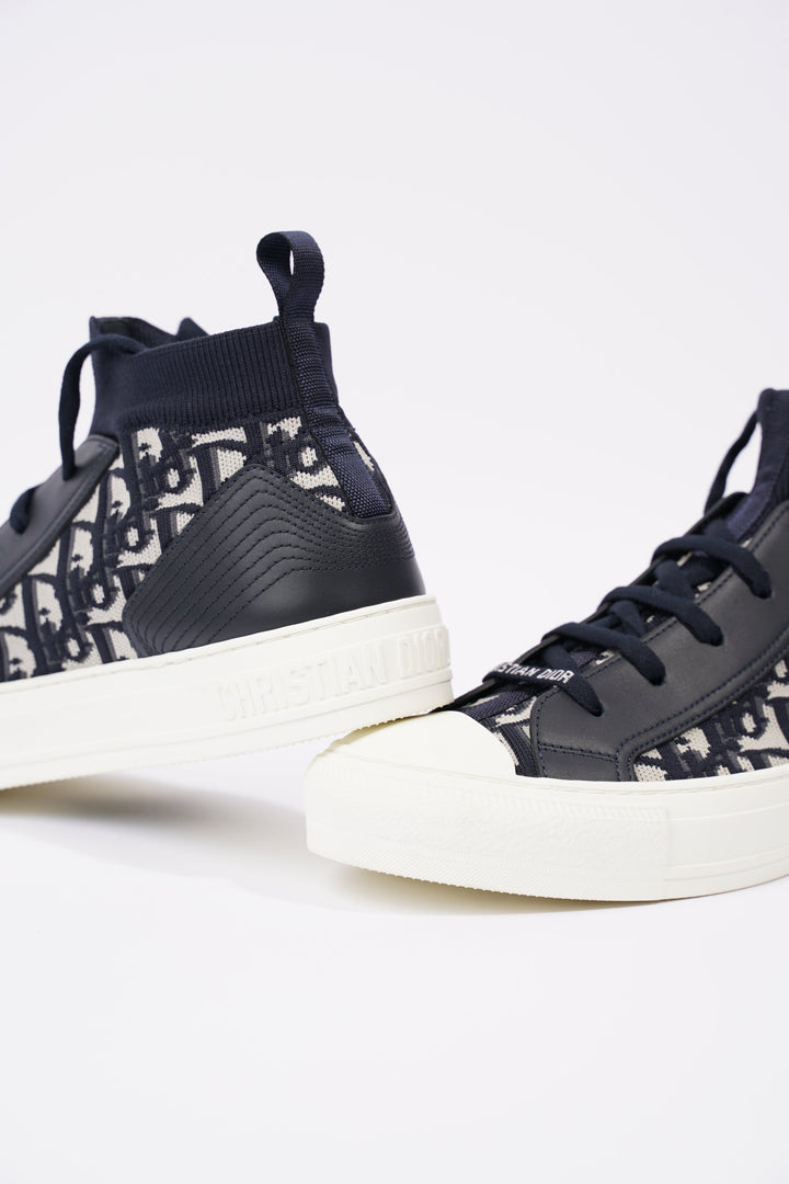 Christian Dior Womens Walk n' Dior High Top Navy / White EU 40 / UK 7
