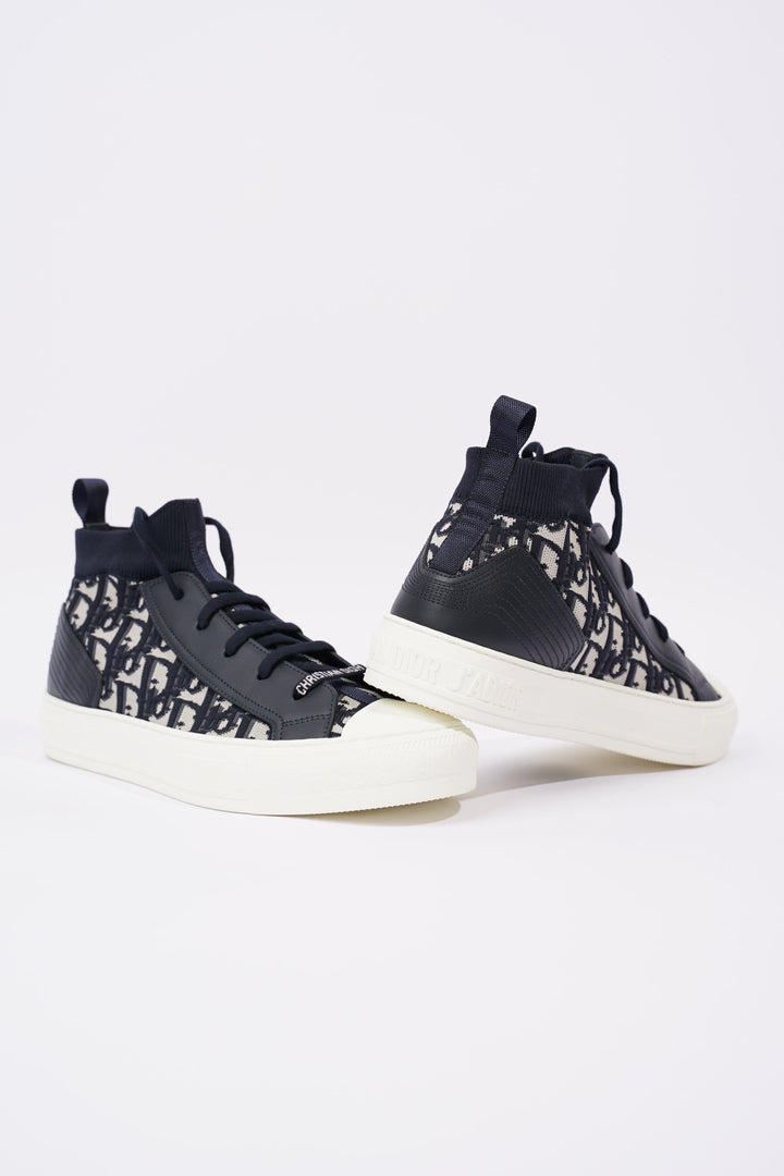 Christian Dior Womens Walk n' Dior High Top Navy / White EU 40 / UK 7