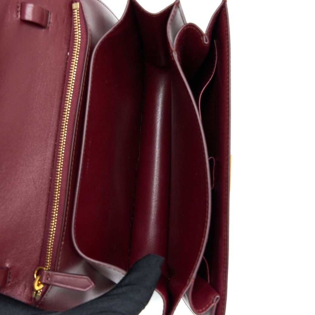 Celine Classic Medium Box Calfskin Burgundy