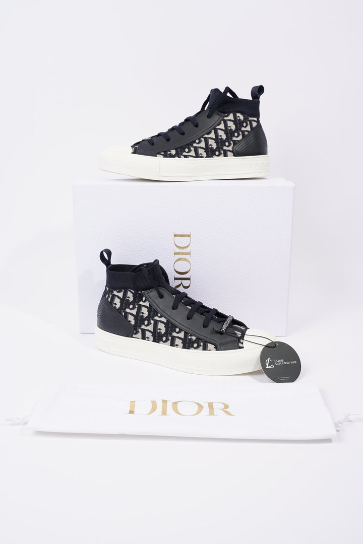 Christian Dior Womens Walk n' Dior High Top Navy / White EU 40 / UK 7