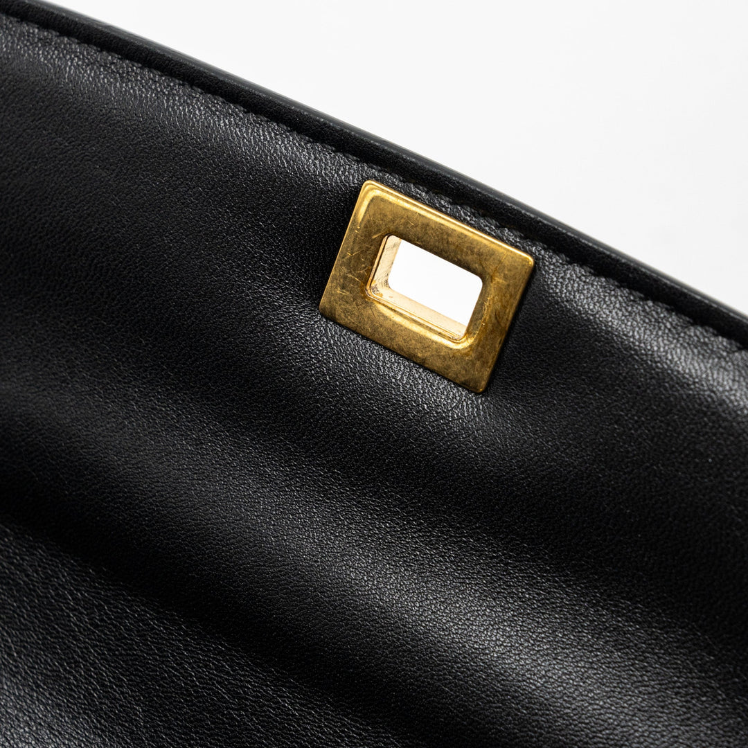 Celine mini classic box bag calfskin black