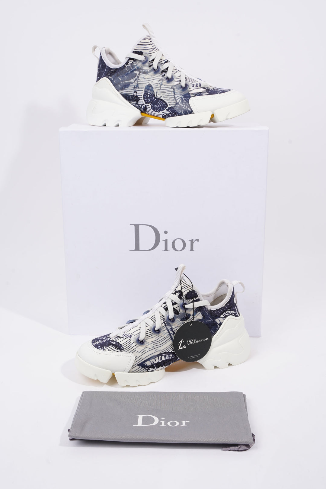 Christian Dior Womens D-Connect White / Blue EU 36.5 / UK 3.5
