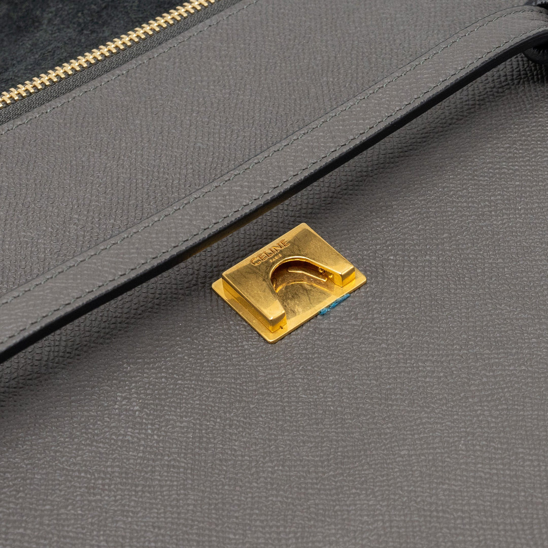 Celine Mini Belt Bag Grained Calfskin Dark Grey