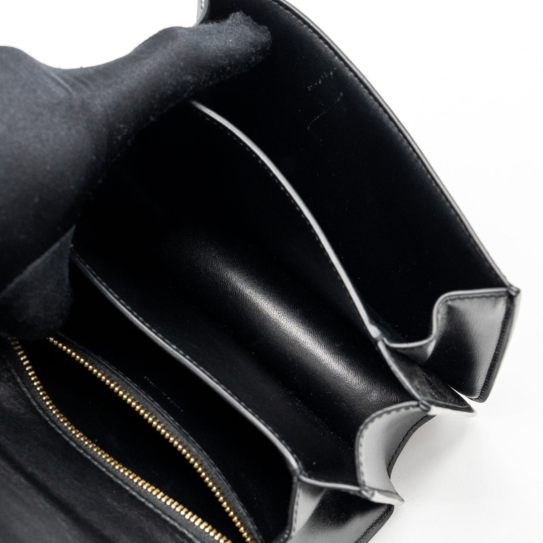 Celine mini classic box bag calfskin black