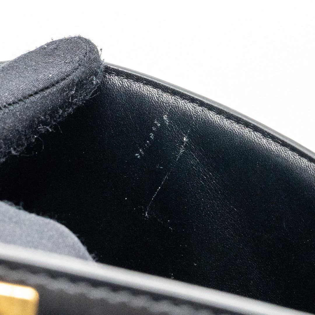 Celine mini classic box bag calfskin black